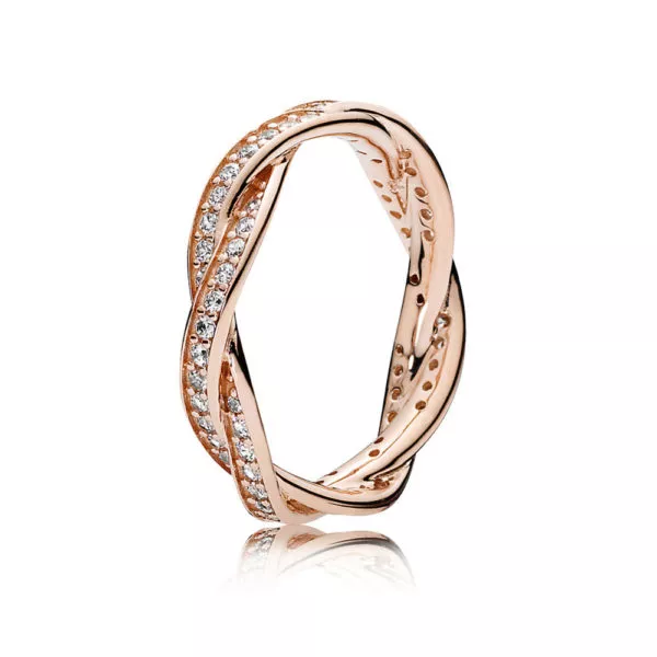 pandora sparkling twisted lines ring 180892cz