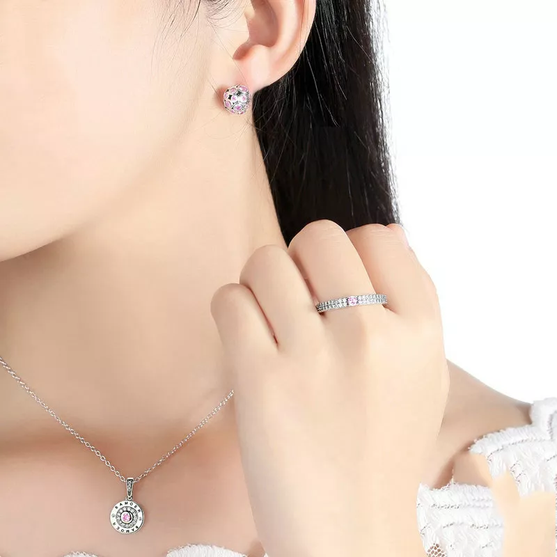 (bild till) Pandora Stil Ring Rosa Hjärta - Scr015 - View 2